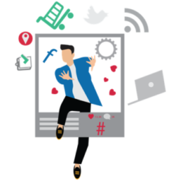 influencer-doing-marketing-on-social-media-illustration-svg-download-png-11590249
